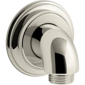 Bancroft Wall-Mount Supply Elbow with Check Valve in Vibrant Polished Nickel