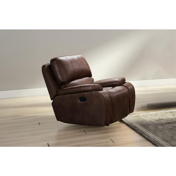 NEW CLASSIC HOME FURNISHINGS New Classic Furniture Brookings Brown Polyester Fabric Glider Recliner