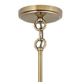 Elegant Warm Brass LED Drum Pendant with Adjustable Height