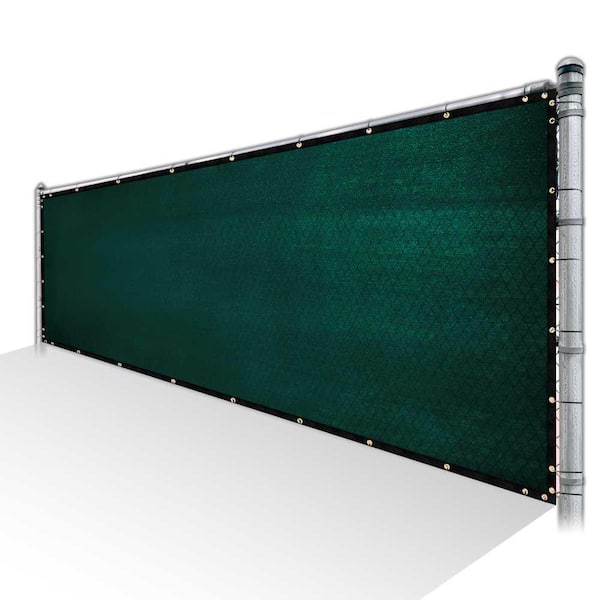 COLOURTREE 4 ft. x 29 ft. Green Privacy Fence Screen HDPE Mesh Windscreen with Reinforced Grommets for Garden Fence (Custom Size)