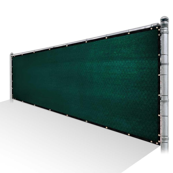 COLOURTREE 6 ft. x 10 ft. Green Privacy Fence Screen Mesh Fabric Cover Windscreen with Reinforced Grommets for Garden Fence