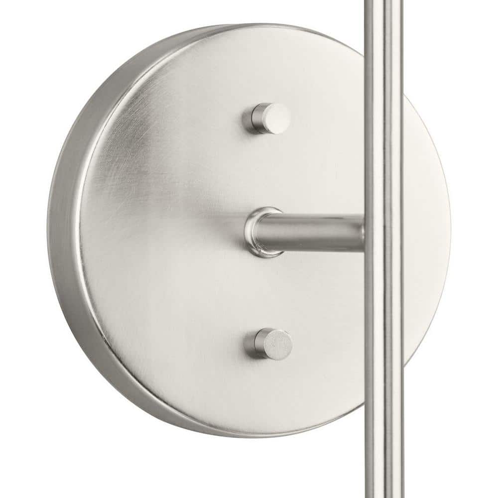 Haas Brushed Nickel 24" Modern Wall Sconce with Opal Glass Globes