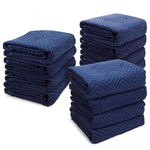 XtremepowerUS 72 in. L x 80 in. W 45 lbs. Heavy-Duty Non-Woven Padded Moving Blankets (12-Pack)