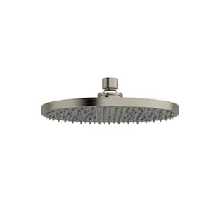 1-Spray 8 in. Single Ceiling Mount Fixed Rain Shower Head in Brushed Nickel