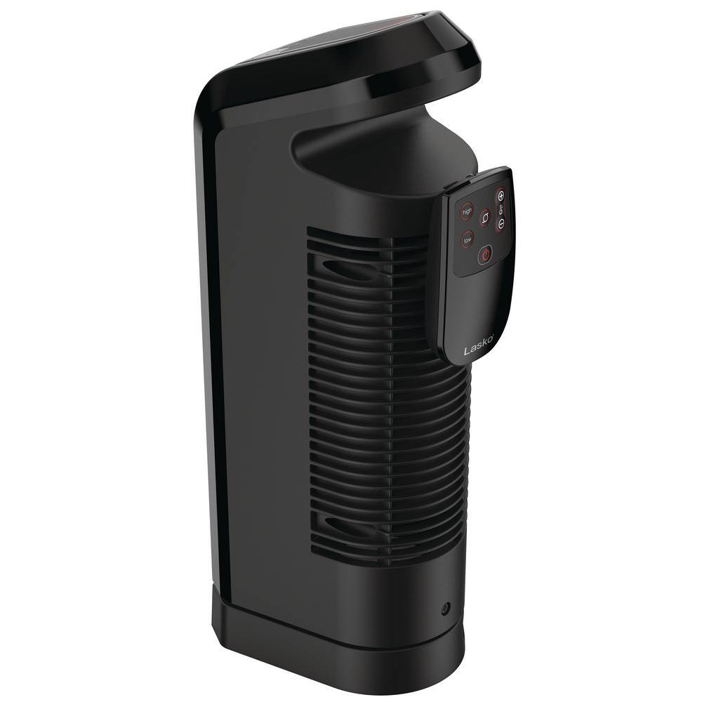 Black Ceramic Tower Heater with Adjustable Thermostat and Remote