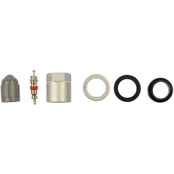 TPMS Service Kit - Replacement Grommets, Washer, Valve Core, and Cap