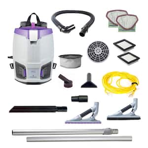 GoFit 3, 3 Qt. Corded Gray Commercial Backpack Vacuum with ProBlade Hard Surface Kit, Carpet Tool Kit, Three Filters