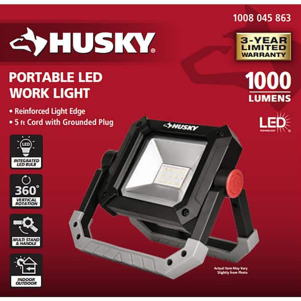 I stor skala succes Udfordring Husky 1000 Lumens LED Portable Work Light LG302C-10W1 - The Home Depot