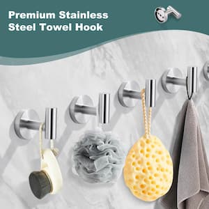 Round shape Knob Robe/Towel Hook in Brushed Nickel 6PCS