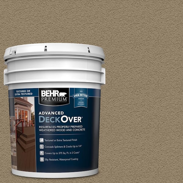 BEHR Premium Advanced DeckOver 5 gal. #SC-151 Sage Textured Solid Color Exterior Wood and Concrete Coating