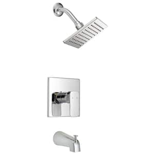 Karsen Single-Handle 1-Spray Tub and Shower Faucet in Polished Chrome (Valve Included)
