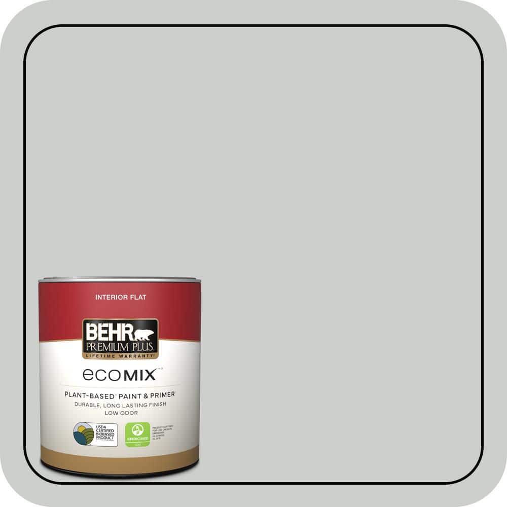 1 qt. #N460-2 Planetary Silver Flat EcoMix Plant-Based Interior Paint & Primer price history on PriceWatchPro