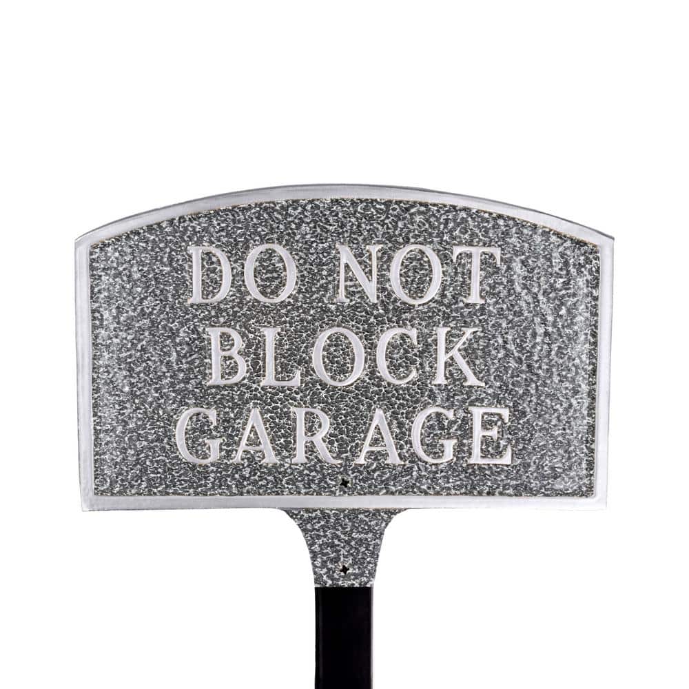 5.5 in. x 9 in. Small Arch Do Not Block Garage Statement Plaque Sign with Lawn Stake - Swedish Iron price history on PriceWatchPro