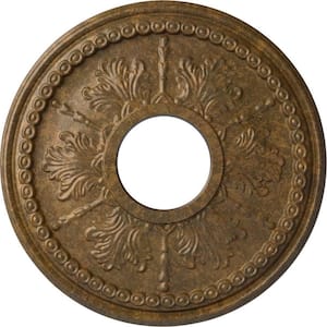 1-1/4 in. x 13-7/8 in. x 13-7/8 in. Polyurethane Tirana Ceiling Medallion, Rubbed Bronze