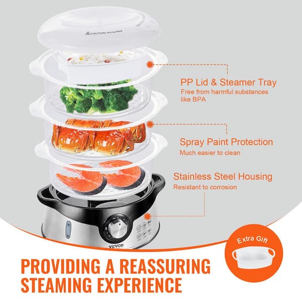 Food Steamer for Cooking, 800W Electric Food Vegetable Steamer BPA