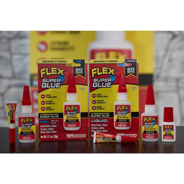 Flex Seal Super Glue 20-gram Liquid Super Glue in the Super Glue