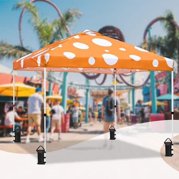 EAGLE PEAK 10 ft. x 10 ft. Pop Up Canopy Tent Instant Outdoor Canopy with 4-Sand Bags