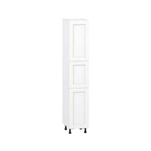 Milton 15 in. W x 24 in. D x 84.5 in. H Assembled Shaker Pantry Kitchen Cabinet in Bright White with 4-Shelves