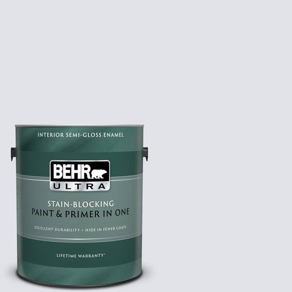BEHR ULTRA 1 gal. #UL240-12 Lilac Mist Semi-Gloss Enamel Interior Paint and Primer in One