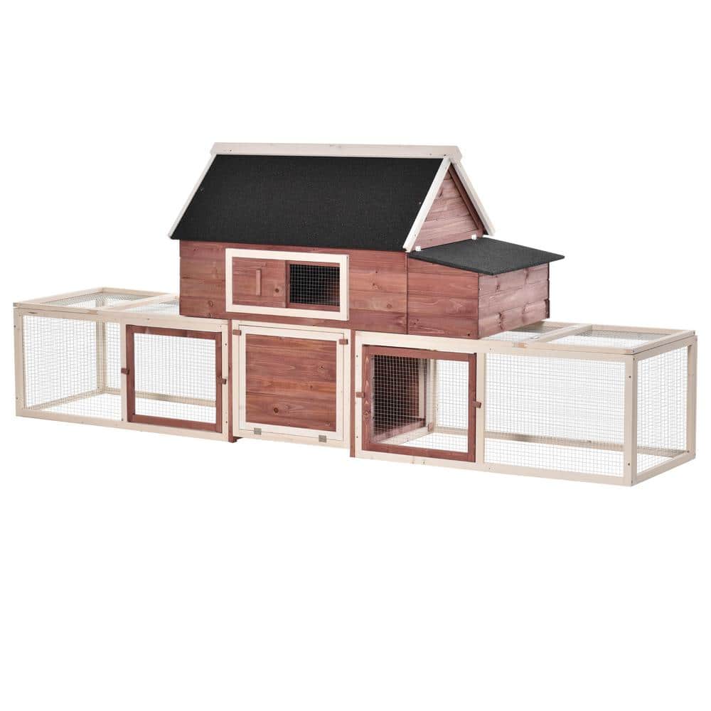 Wooden Red 0.0005 -Acre In-Ground Chicken Fence Large Chicken Coop Customizable Poultry Fencing, Hen Cage price history on PriceWatchPro
