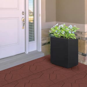 16 in. x 16 in. x 3/4 in. Red Dual-Sided Rubber Paver (60-Pack)