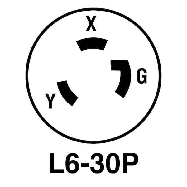 Legrand L630pgcm, Enchufe 250v 30a L6-30p 2p 3w, 1pgl3