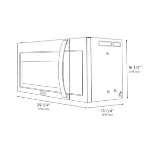 30 in. 300 CFM 900-Watt Over the Range Microwave Oven in Stainless Steel & Modern Handle