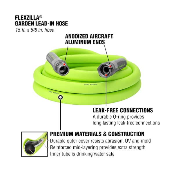Flexzilla Zillagreen 5/8 in. x 15 ft. Heavy-Duty, Lightweight