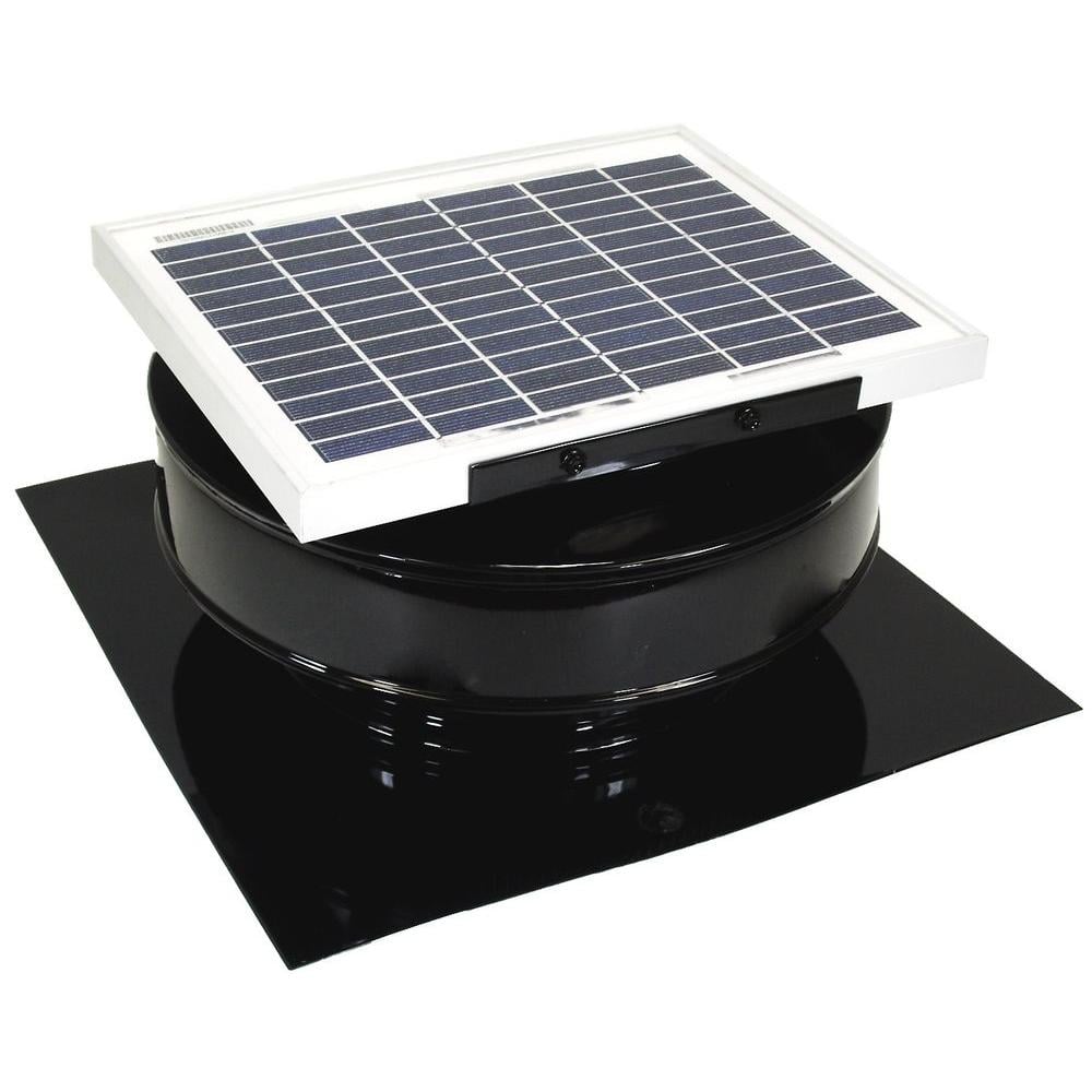 Ventilation 365 CFM Black Powder Solar Powered Roof Mounted Exhaust Attic Fan RBSF-8-BL - The Home Depot