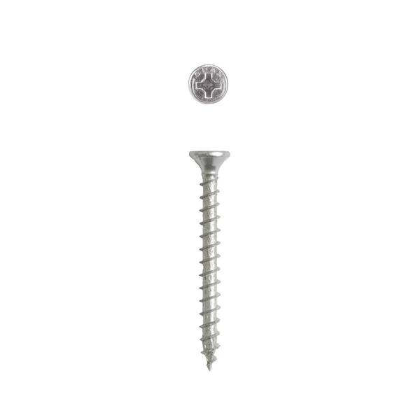 Photo 1 of #10 x 2 in. Zinc Coated Phillips-Square Drive Flat Undercut Full Thread Multi-Purpose Screw (105 per Box)