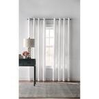 Cotton Duck White Light Filtering Window Curtain - 50 in. x 108 in. L