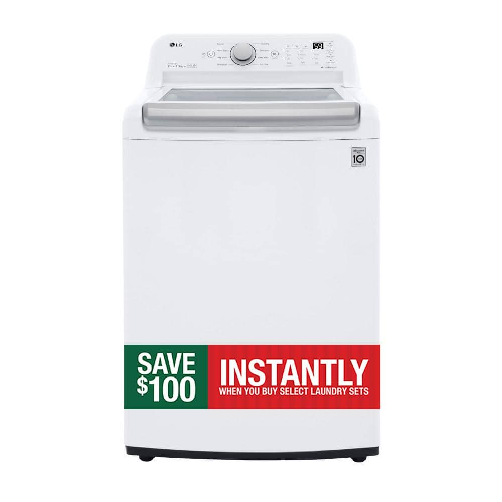 LG 5.0 cu. ft. Top Load Washer in White with Impeller, NeverRust Drum and TurboDrum Technology