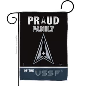 13 in. x 18.5 in. Proud Family USSF Space Force Garden Flag 2-Sided Armed Forces Decorative Vertical Flags