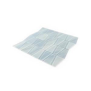 Orbit Trapazoid Blue 12.25 in. x 12.125 in. Trapezoid Gloss Glass Mosaic Wall Tile (1.03 sq. ft./Each)