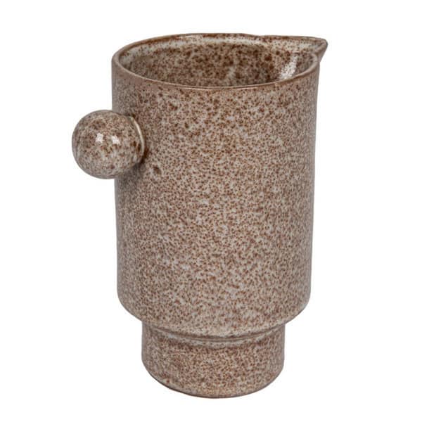 Storied Home 24 fl. oz. Unique Putty Brown Stoneware Pitchers EC1439