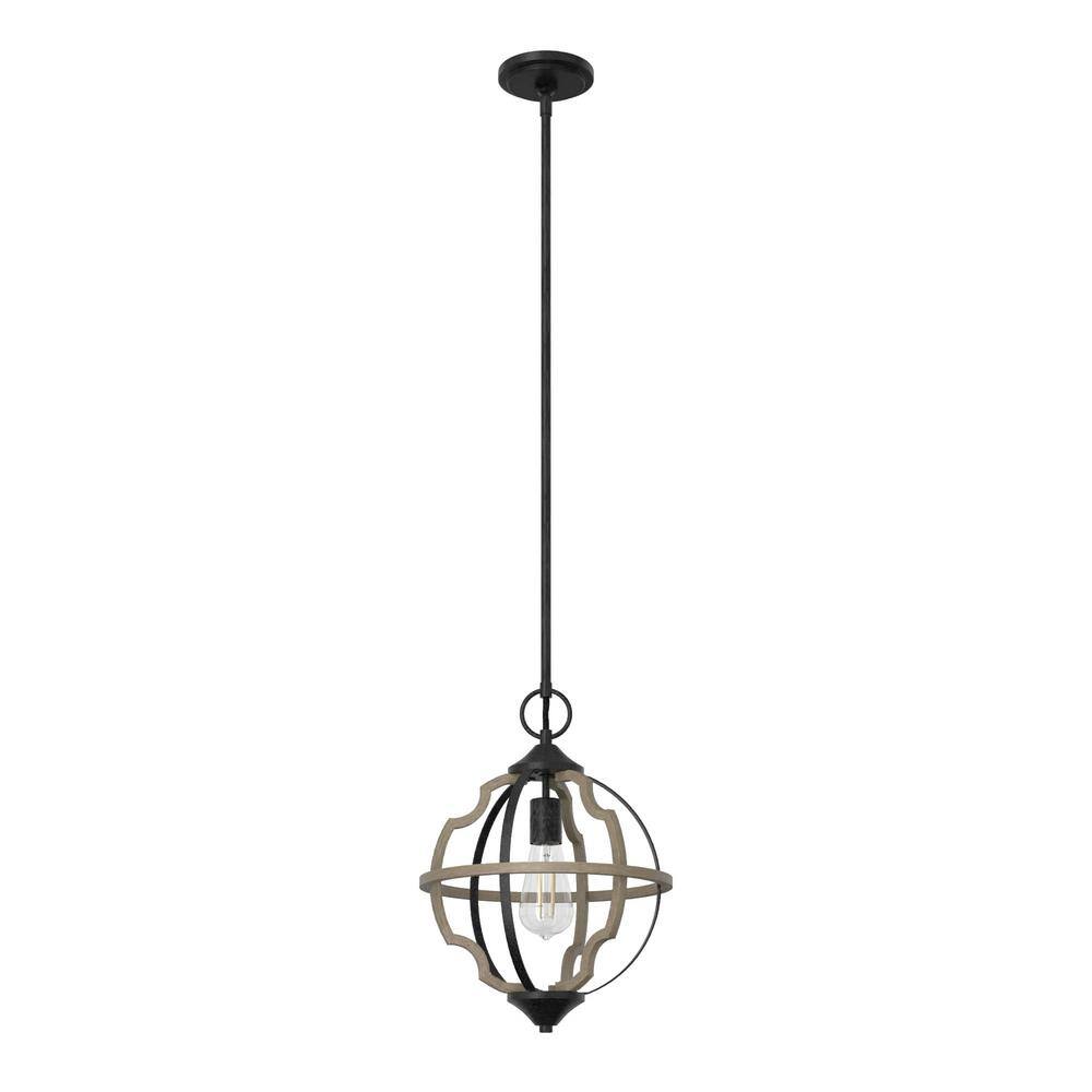 Hunter Stone Creek 1 Light Rustic Iron Island Pendant Light Dining Room ...