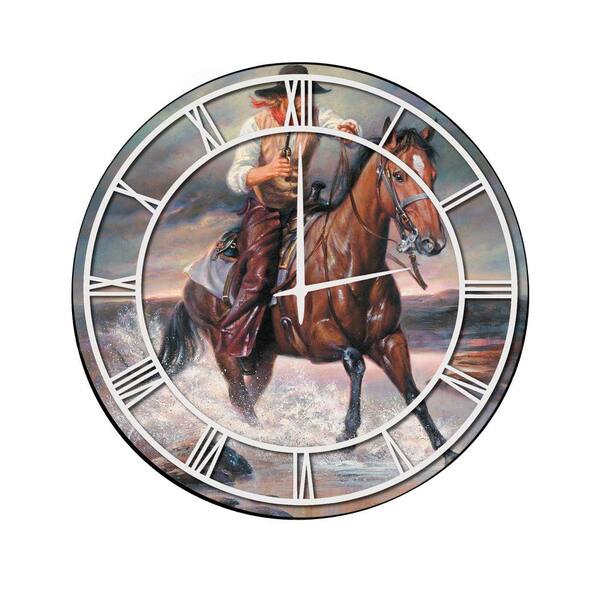 Unbranded "The Crossing" Full Coverage Art and White Numbers Imaged Wall Clock