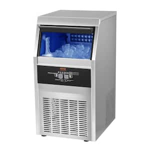 Commercial Ice Maker 90 lbs./24 H Ice Maker Machine Freestanding Cabinet Ice Maker with 24 lbs. Storage Capacity