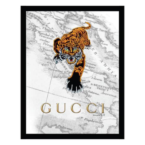 VENICE BEACH Collections Fashion Designer Glam Snake by Fairchild Paris 1-Piece Framed Graphic Print Abstract Poster Art Print 18 in. x 14 in.