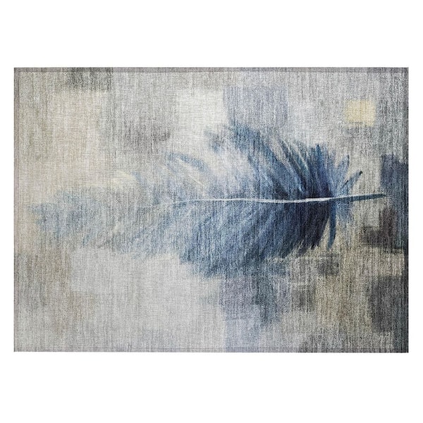 Chantille Machine Washable Indoor/Outdoor Abstract ACN2745 Blue 2 ft. x 3 ft. Accent Rug