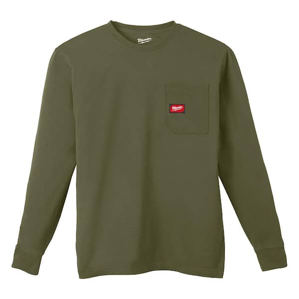 Milwaukee Men's X-Large Green GRIDIRON Cotton/Polyester Long