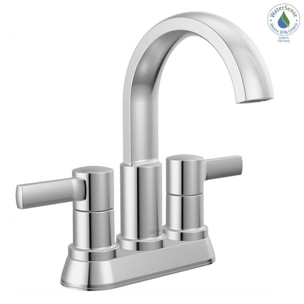 Delta Albion 4 in. Centerset 2-Handle Bathroom Faucet with Drain
