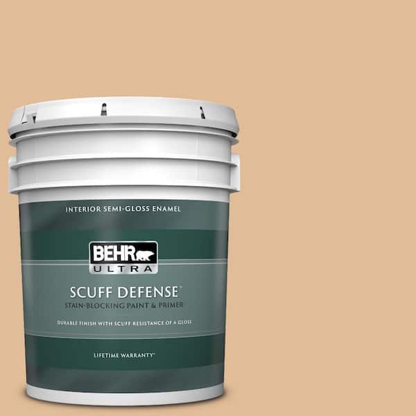 BEHR ULTRA 5 gal. #270E-3 Only Natural Extra Durable Semi-Gloss Enamel Interior Paint & Primer