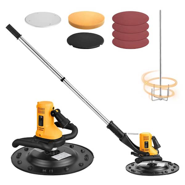 Electric Power Trowel, 800W Concrete Finishing Tool with Mixing Rod 6-Speed Adjustable 120-200 RPM Durable Trowel Discs