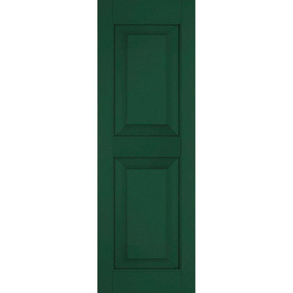 18 in. x 76 in. Exterior Real Wood Pine Raised Panel Shutters Pair Chrome Green price history on PriceWatchPro