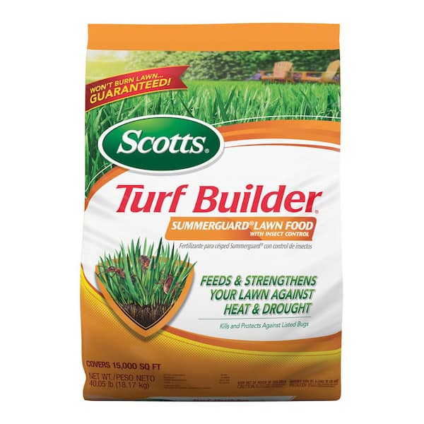 Scotts Turf Builder 40.05 lbs. 15,000 sq. ft. SummerGuard Dry Lawn Fertilizer with Insect Killer
