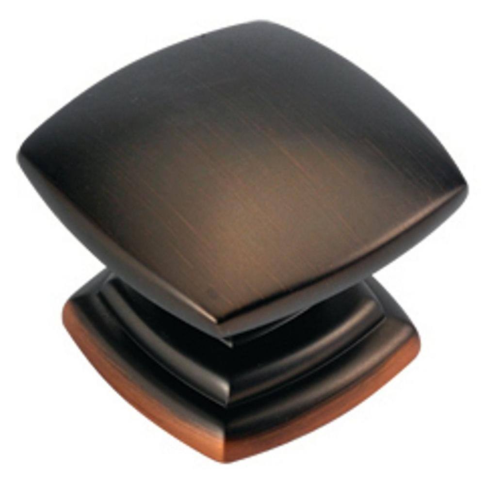 HICKORY HARDWARE EuroContemporary 11/2 in. Refined Bronze Knob P2163RB The Home Depot