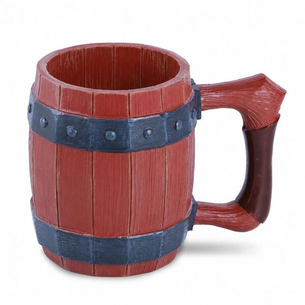 Rustic 20 oz Resin Beer Stein Mug with Stainless Steel Liner and Leak-Proof Construction Tankard Gifts