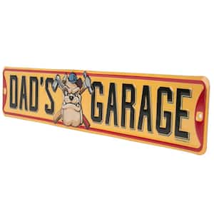 Dad'S Garage Embossed Tin Street Sign
