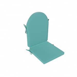 Addison 1 Piece 20.3 in. x 47 in. Beige Outdoor Patio Adirondack Chair Seat Pillow Cushion in Turquoise